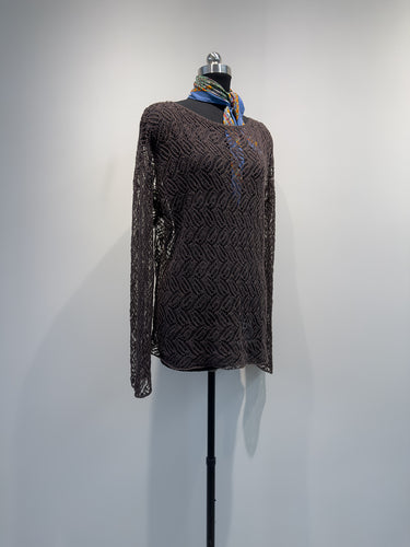 Damen Offenes Gewebtes Strickpullover Drune