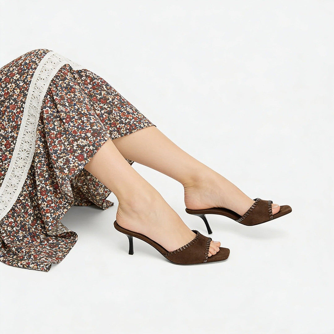 Damen Elegante Sling-Pumps mit filigranem Riemendesign und komfortablem Blockabsatz Drune