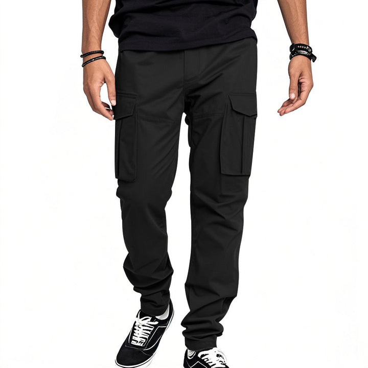 Herren Cargo-Hose mit vielseitigen Taschen und elastischem Bund Drune