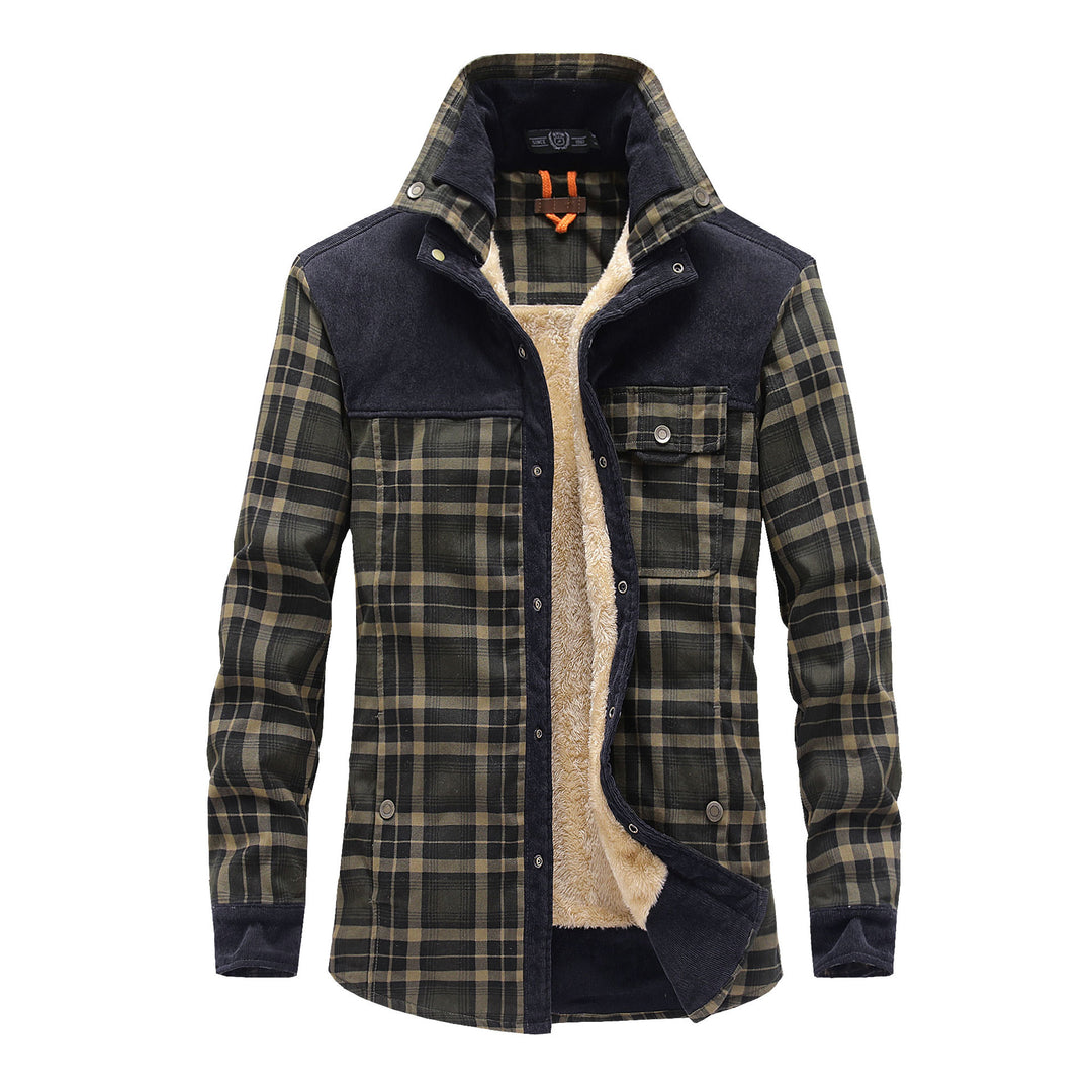 Herren Kuschelige Flanelljacke mit Teddyfutter Drune