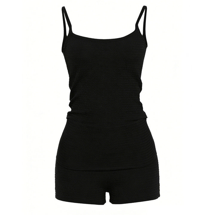 Damen Lässiges Oberteil und Shorts Set mit feinem Strukturdesign Drune