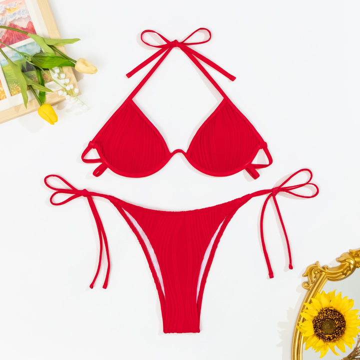 Damen Triangel-Bikini mit Rippendesign Drune