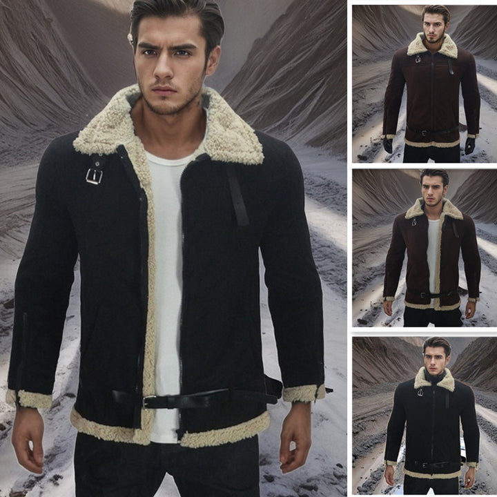 Herren luxuriöse Lammfelljacke Drune