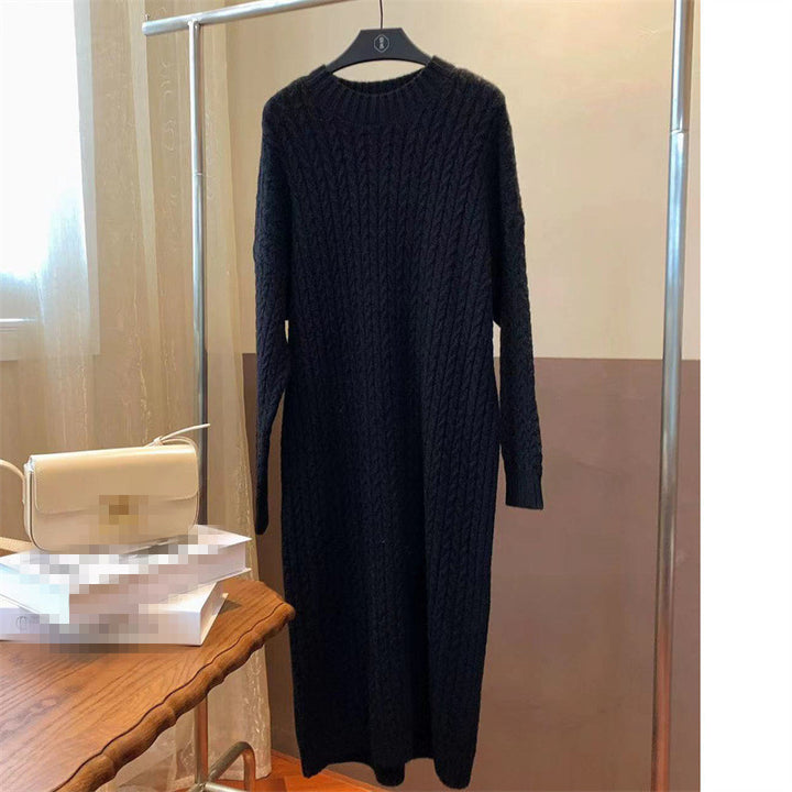 Damen Strickkleid im lässigen Design mit strukturiertem Muster Drune