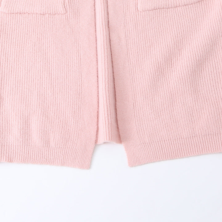 Damen Langer Oversize Strickcardigan mit aufgesetzten Taschen Drune