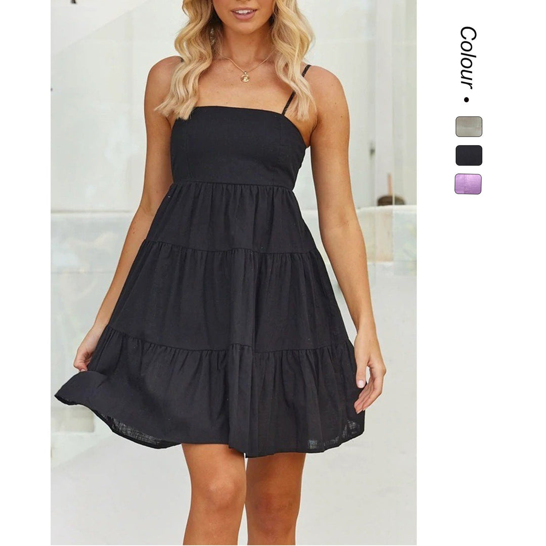 Damen Sommerliches Leinenkleid Drune