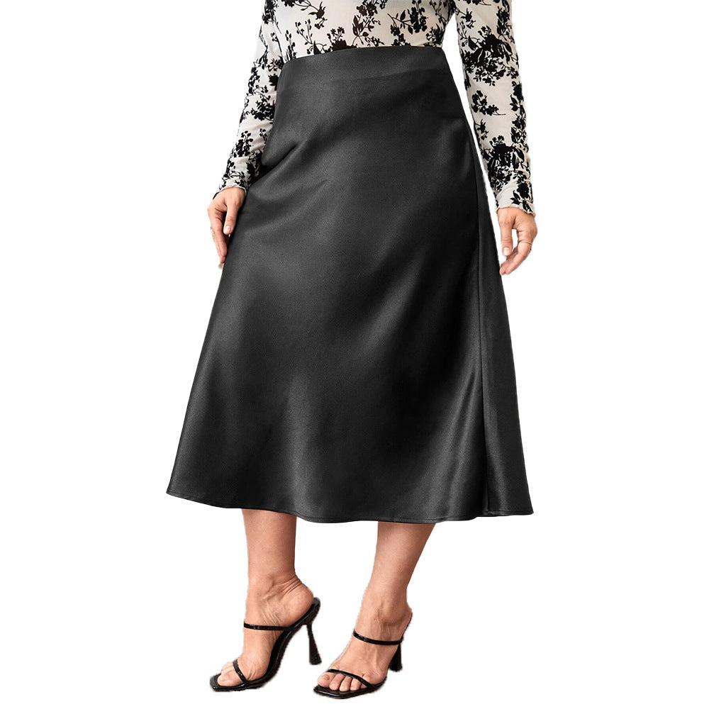 Damen Satinrock Drune