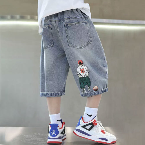 Jungen Basketball Shorts mit coolem Comic-Print Drune