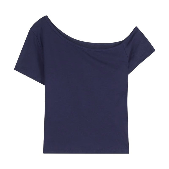 Damen figurbetontes Off-Shoulder Oberteil aus weichem Stretchmaterial Drune