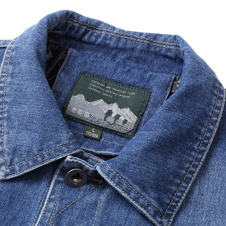 Herren Jeansjacke mit funktionalen Taschen und klassischem Schnitt Drune