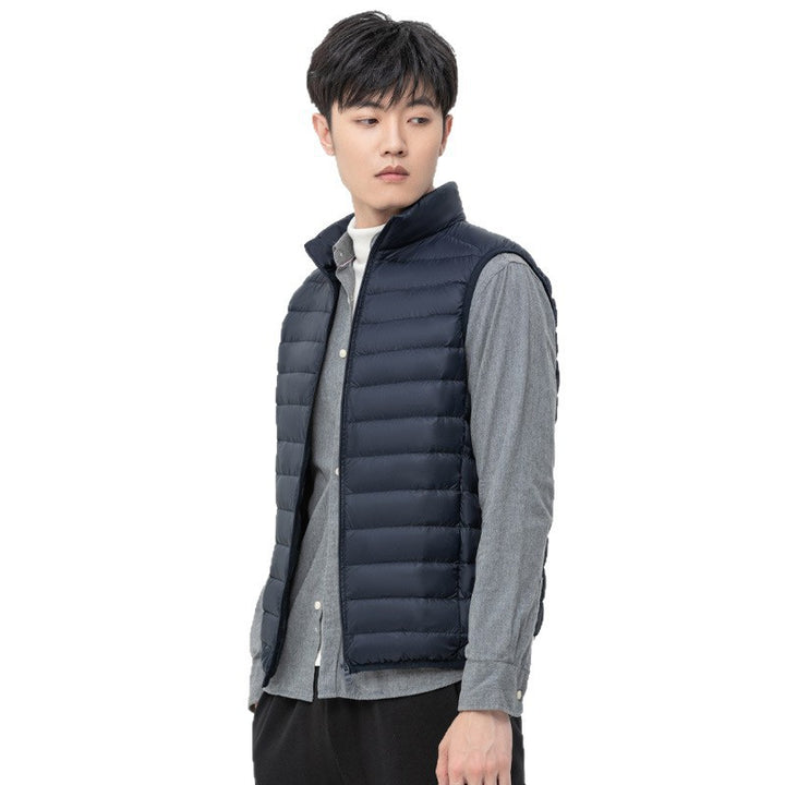 Herren Ärmellose Thermo‑Isolationsweste mit schlanker Silhouette und Stehkragen Drune