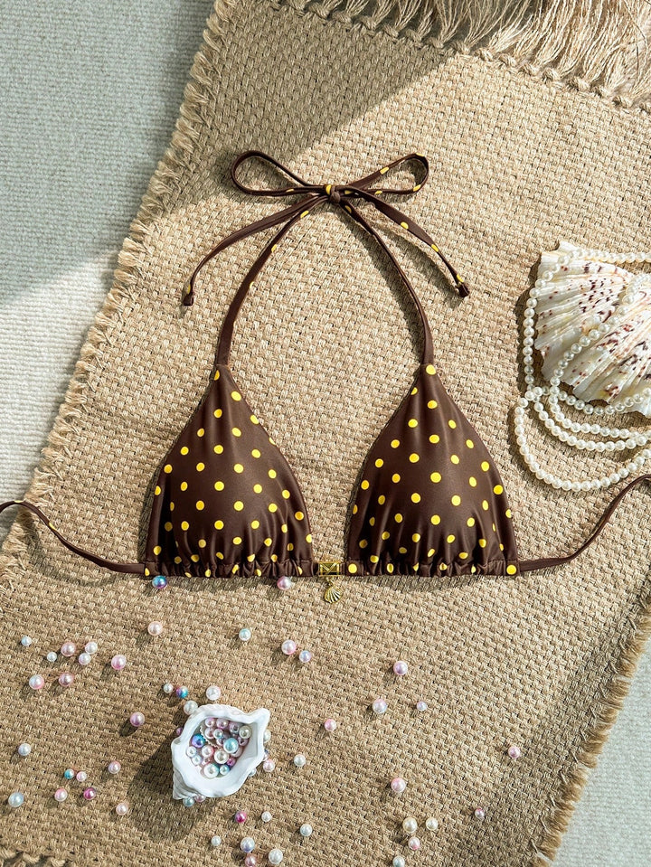 Damen Triangel-Bikinioberteil mit Rüschen Drune