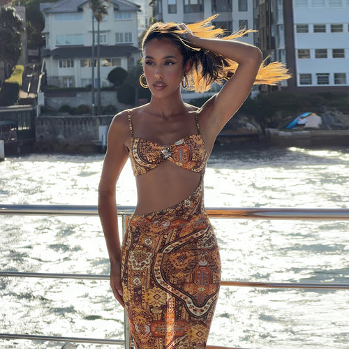 Damen figurbetontes Maxikleid mit asymmetrischem Design und eleganten Steinen Drune