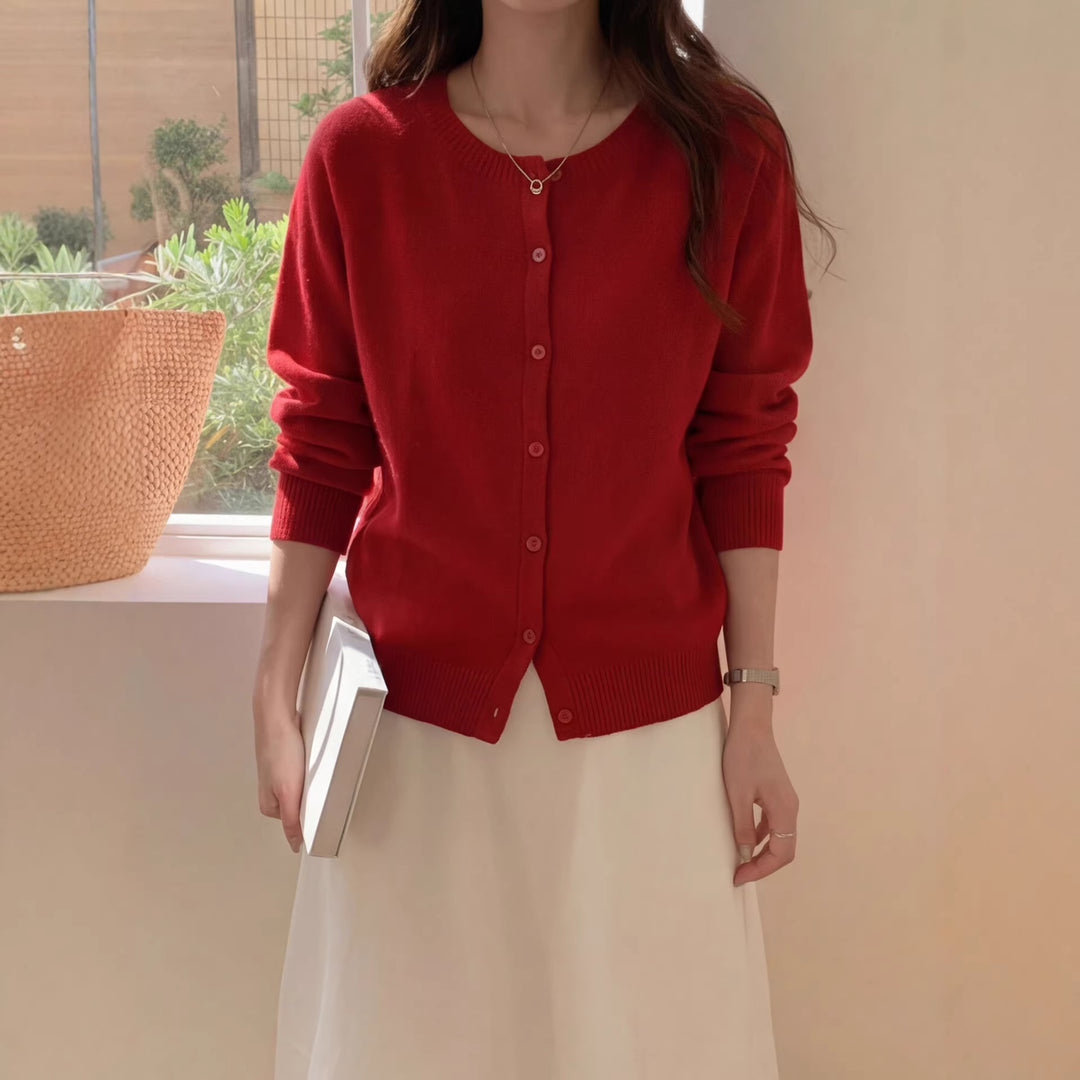 Damen Zeitlose Strickjacke Drune