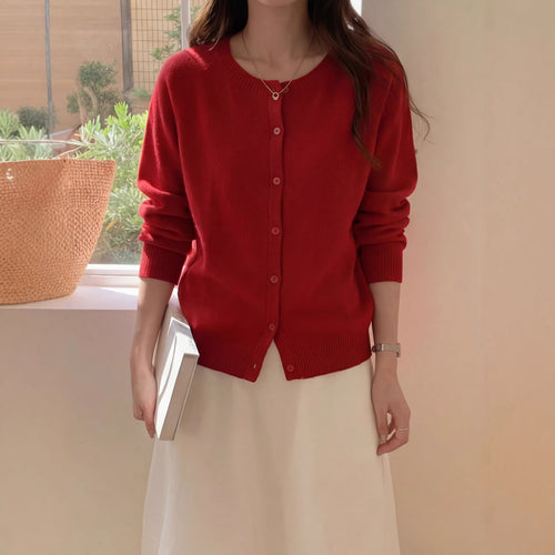 Damen Zeitlose Strickjacke Drune