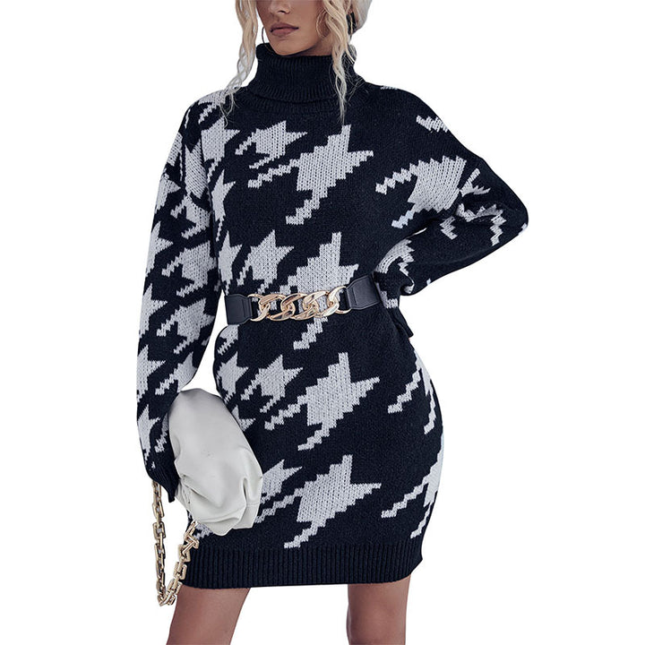 Damen Großer Strickpullover mit Sternmuster Drune