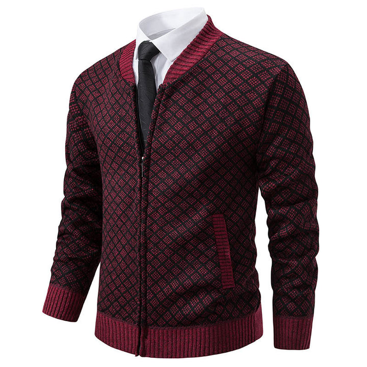 Herren modischer Strickblazer mit feinem Strukturmuster Drune