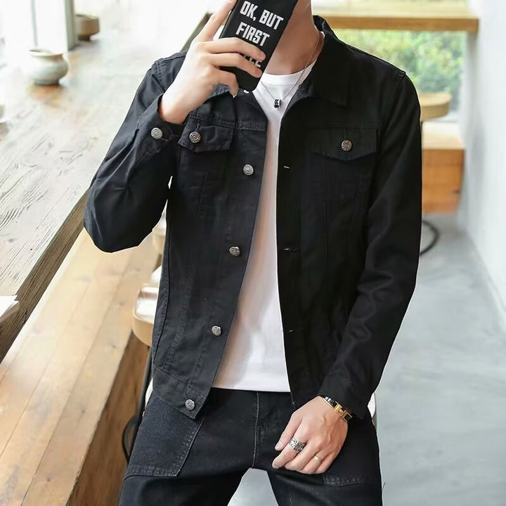 Herren Denim-Jacke mit praktischem Reißverschluss und modischen Details Drune
