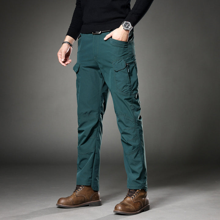 Herren Trekking‑Cargohose mit Knieverstärkung, multifunktionalen Taschen und geradem Schnitt Drune