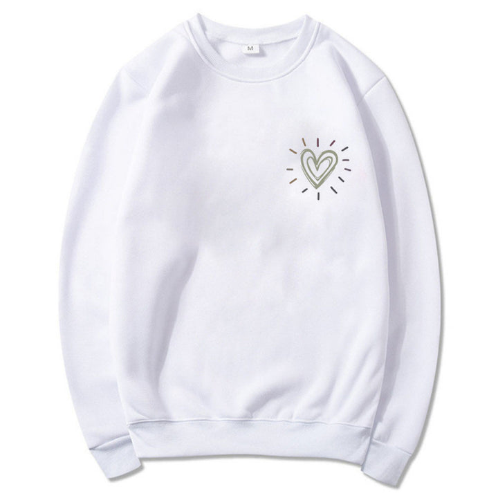 Damen Bequemer Sweatshirt mit Herzmotiv Drune