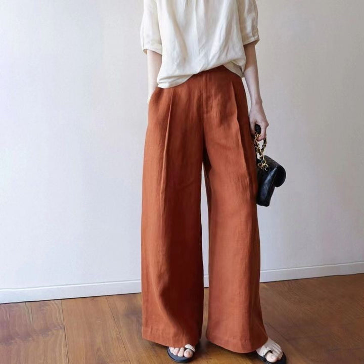 Damen Weite Leinenhose Drune