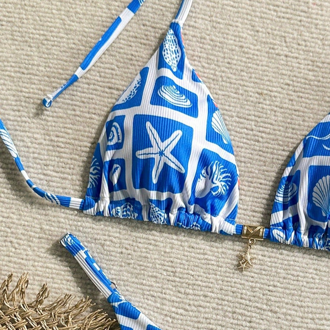 Damen Triangel-Bikini mit maritimem Design Drune