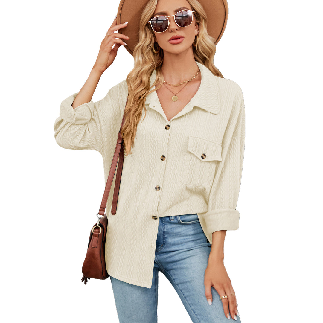 Damen lässige Overshirt mit strukturiertem Design Drune