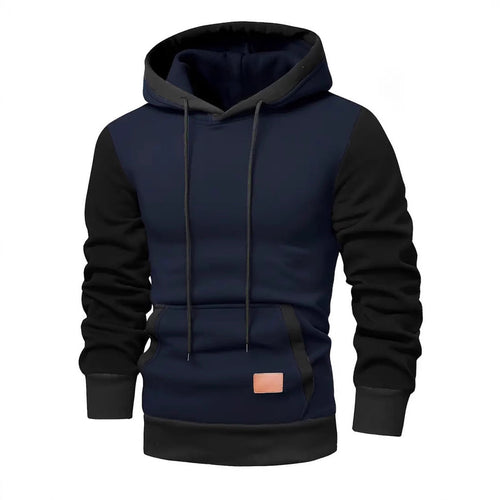Herren modischer Hoodie mit praktischen Taschen und kontrastrierendem Design Drune