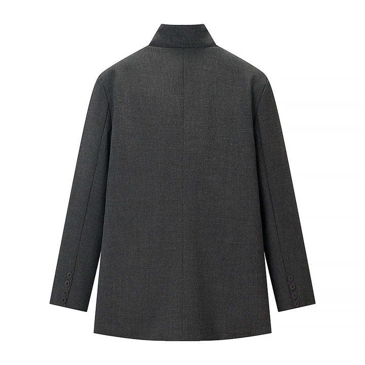 Damen Modische Blazerjacke im lässigen Stil mit praktischen Taschen Drune