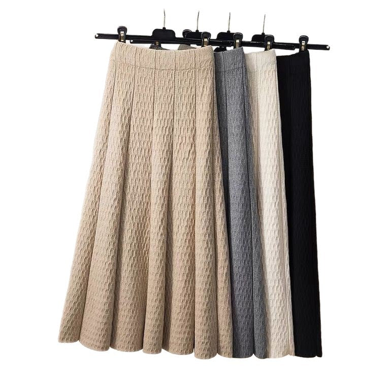 Damen Eleganter weit geschnittener Midirock Drune