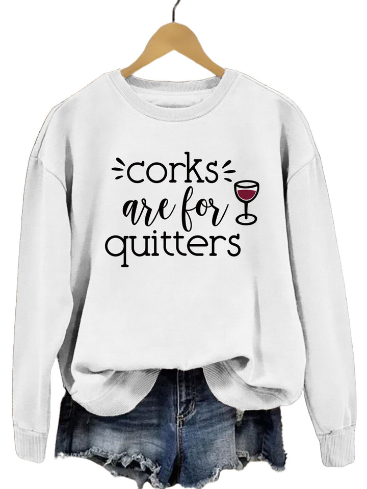 Damen Sweatshirt mit kreativem Spruch und lässigem Schnitt Drune