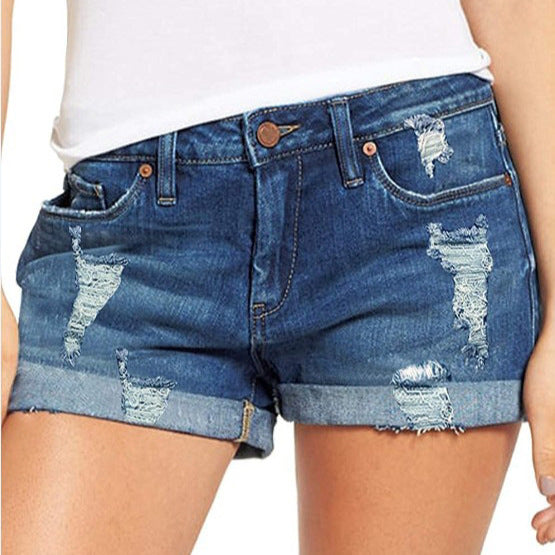 Damen Jeans-Shorts im lässigen Destroyed-Look Drune
