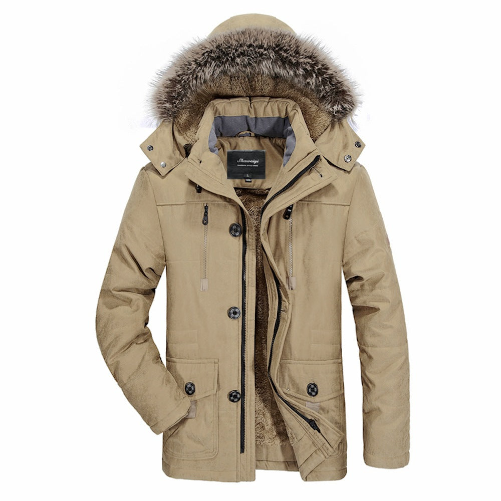Herren Warm gefütterte Jacke Drune