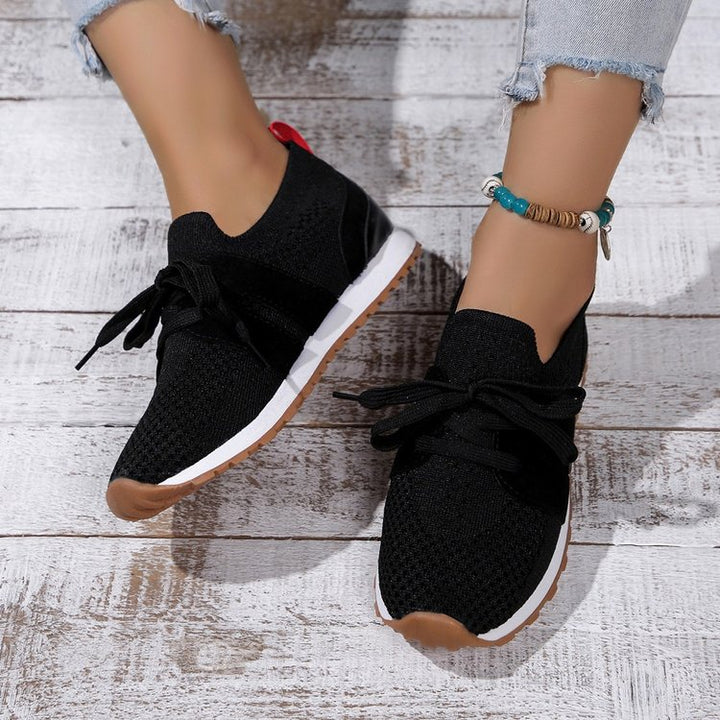 Damen Atmungsaktive Sport-Sneaker mit flexiblem Gummizug und rutschfester Sohle Drune