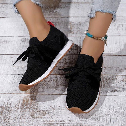 Damen Atmungsaktive Sport-Sneaker mit flexiblem Gummizug und rutschfester Sohle Drune