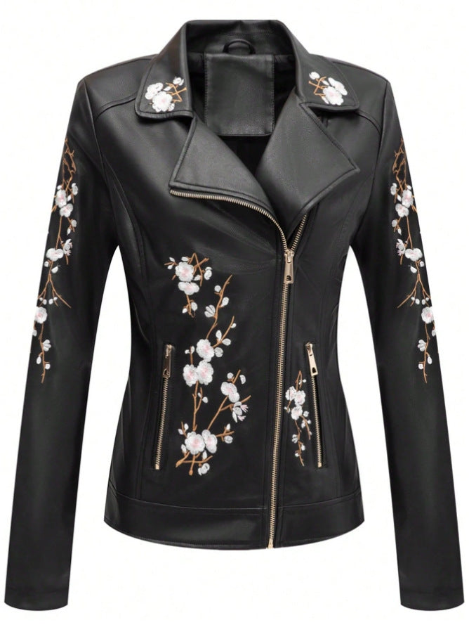 Drune | Vegan-Lederjacke - Nieten Design - Reißverschlussdetails - Klassischer Biker Stil
