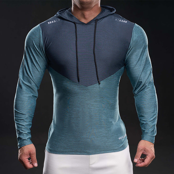 Herren Funktionelles Langarm-Hoodie für Training mit Stretch und Atmungsaktivität Drune
