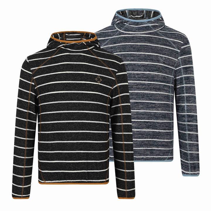 Unisex Gestreifter Strick‑Halbkragenpullover mit Raglanärmeln Drune
