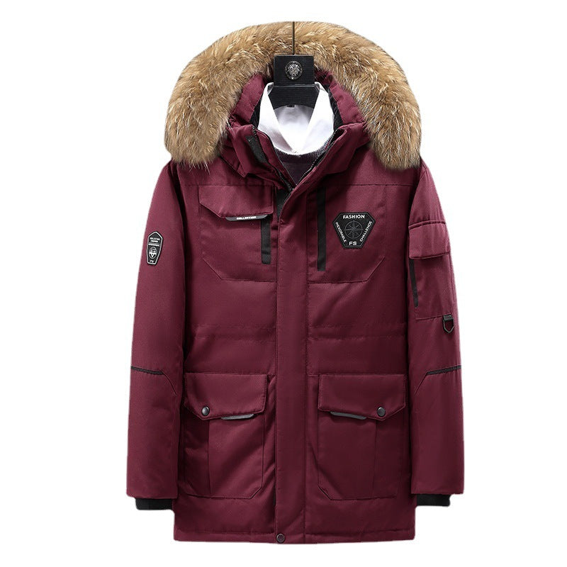 Herren Premium Expeditionsparka mit Kunstfellkragen, winddichter Membran und multifunktionalen Taschen Drune