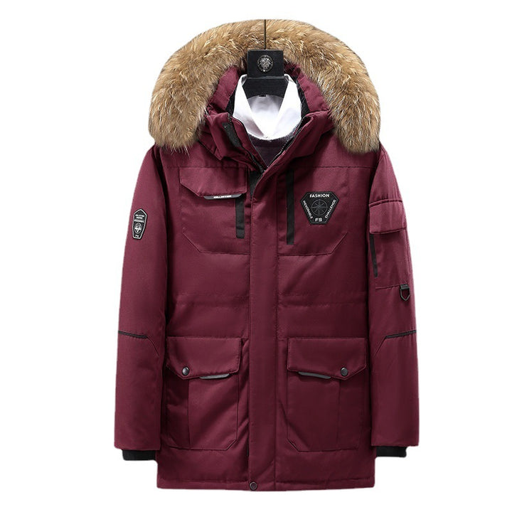 Herren Premium Expeditionsparka mit Kunstfellkragen, winddichter Membran und multifunktionalen Taschen Drune