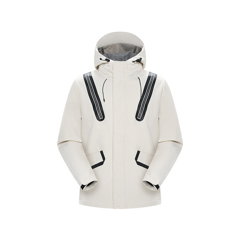 Herren Technische Softshell-Parka mit Kapuze, getapten Nähten und gummierten Einsätzen Drune
