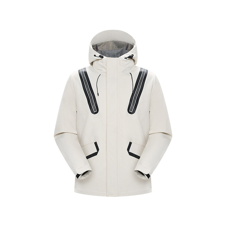 Herren Technische Softshell-Parka mit Kapuze, getapten Nähten und gummierten Einsätzen Drune