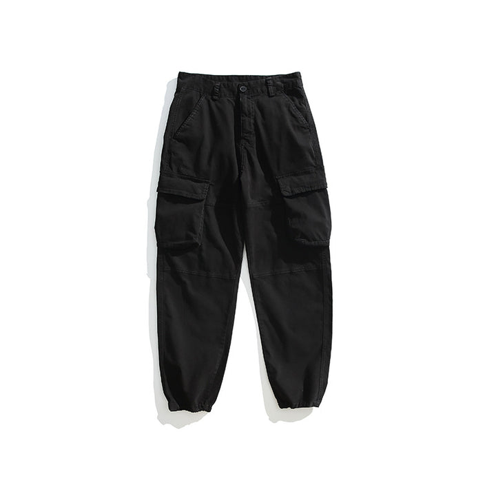 Herren Utility-Cargo-Joggerhose mit elastischem Knöchelabschluss und Mehrfach-Klappentaschen Drune