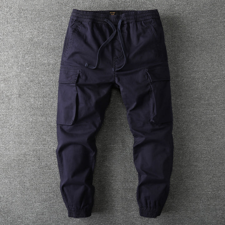 Herren Cargo-Jogginghose mit elastischem Bund, Kordelzug und aufgesetzten Taschen Drune