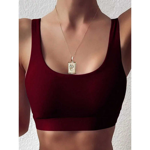 Damen Sportliches Crop-Top Drune