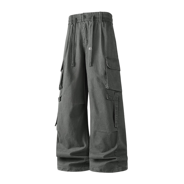 Herren Extraweite Baggy-Cargo-Hose mit Elastikbund, Tunnelzug und Mehrfach‑Utility‑Taschen Drune