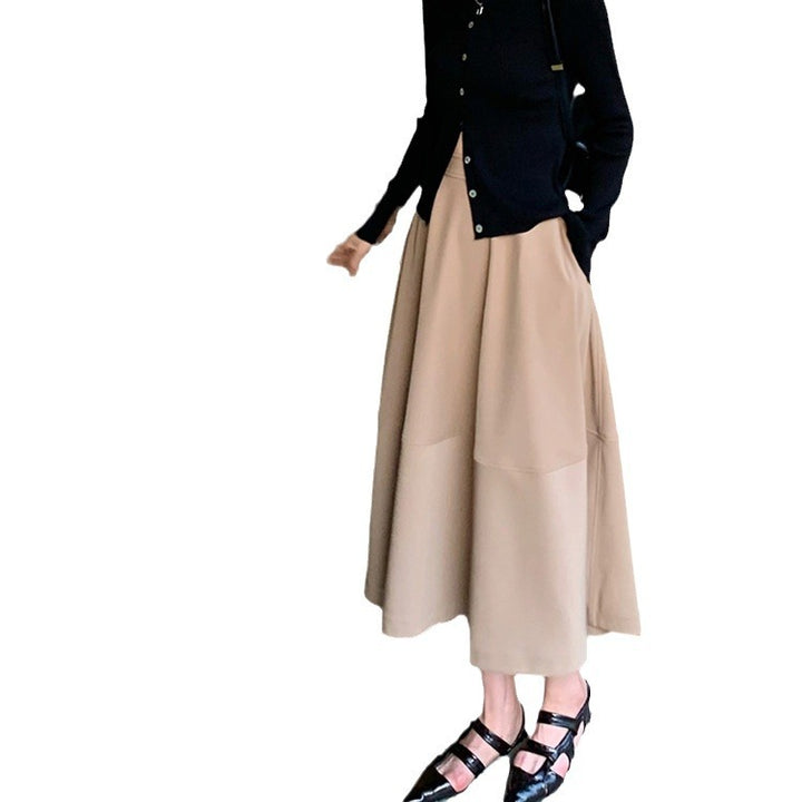Damen Eleganter Midirock aus luftiger Baumwolle Drune
