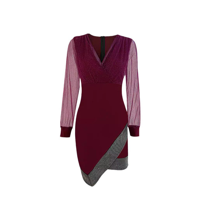 Damen Abendkleid mit Funkelnden Details und Elegantem Schnitt Drune