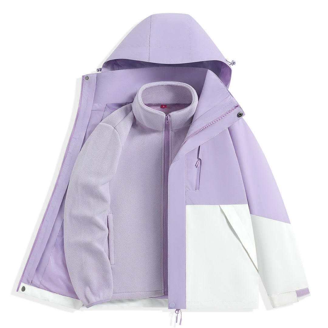 Herren zweilagiger Outdoorparka mit herausnehmbarer Fleece-Innenjacke und Kapuze Drune