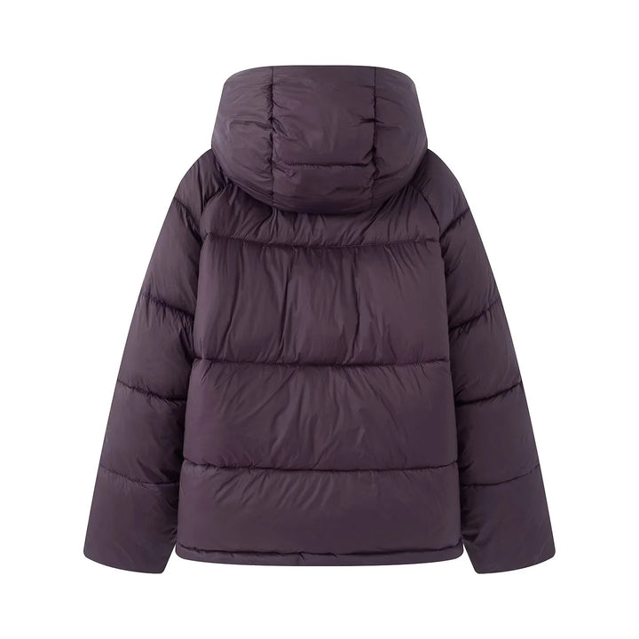 Damen nan kastige Steppjacke mit voluminöser Kapuze, leichter Thermofütterung und Eingrifftaschen Drune